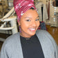 Printed Jersey Hijab: Burgundy Bouquet