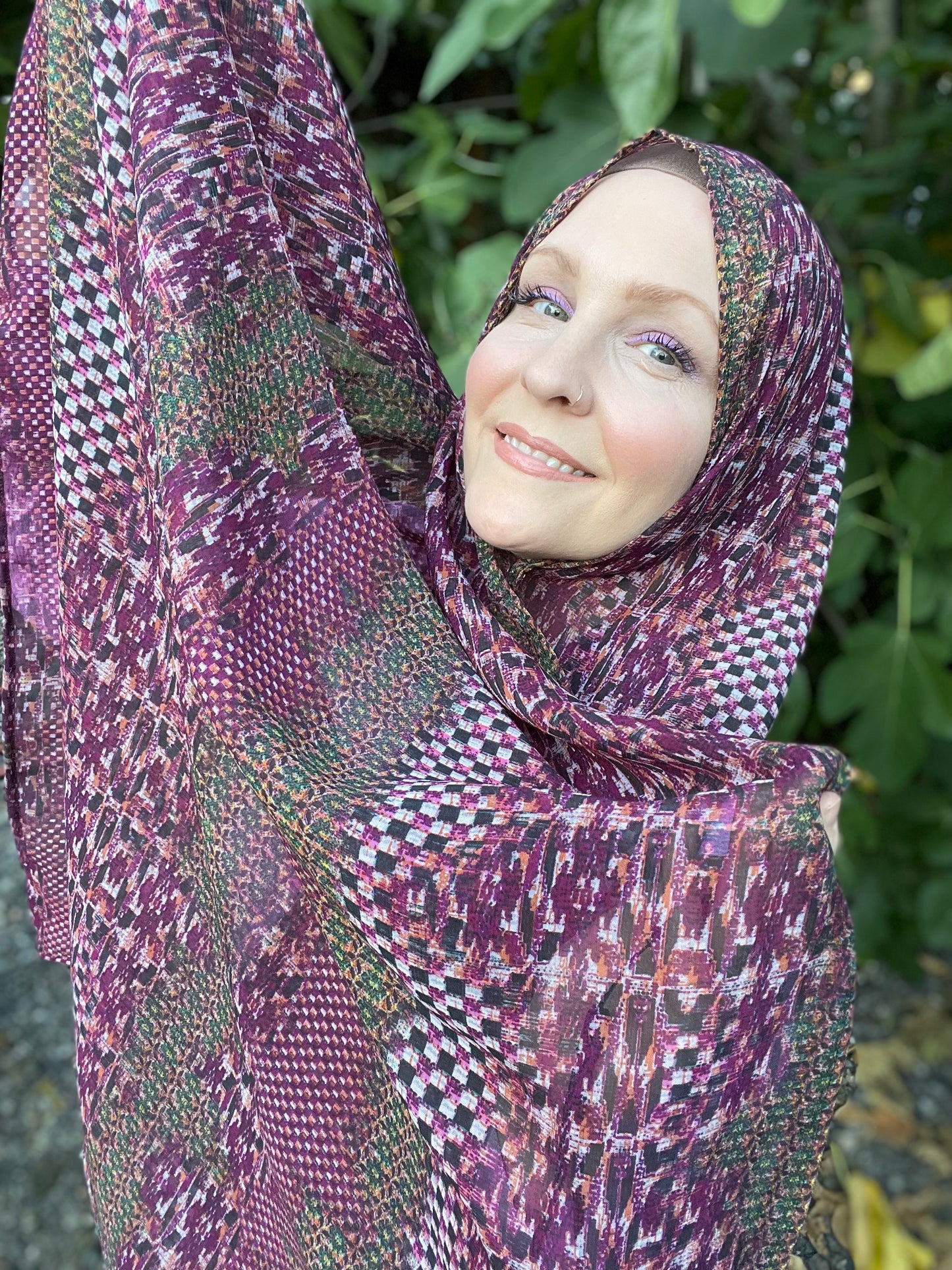 Limited Edition Chiffon Hijab: Fall Labyrinth