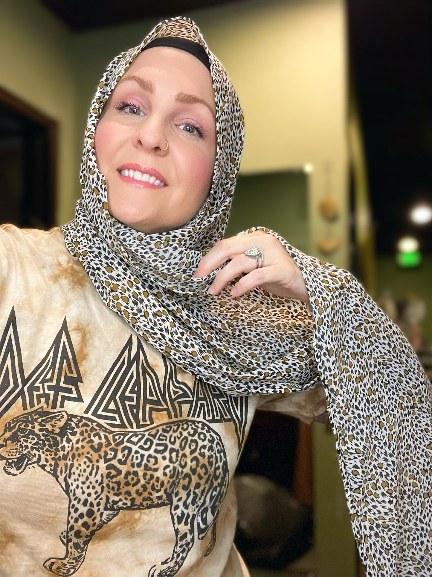 Chiffon Hijab: Def Leopard