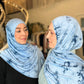 Tie Dye Jersey Hijab: Deep Ocean