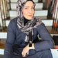 Tie Dye Jersey Hijab: Spicy Black Chai
