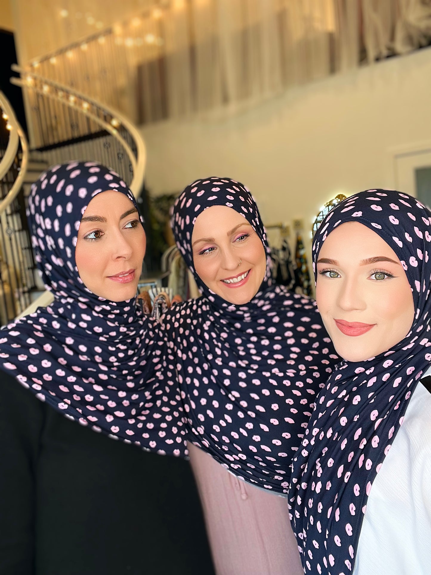Printed Jersey Hijab: Luscious Lips