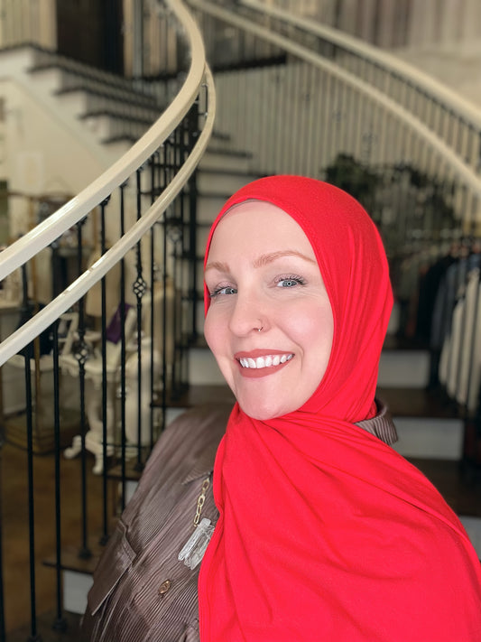 Jersey Hijab: Scarlet Red