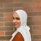 Woven Jersey Hijab: Snow White
