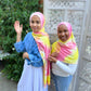 Tie Dye Jersey Hijab: Bubblegum Lemonade