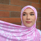 Printed Jersey Hijab: Pink Roses