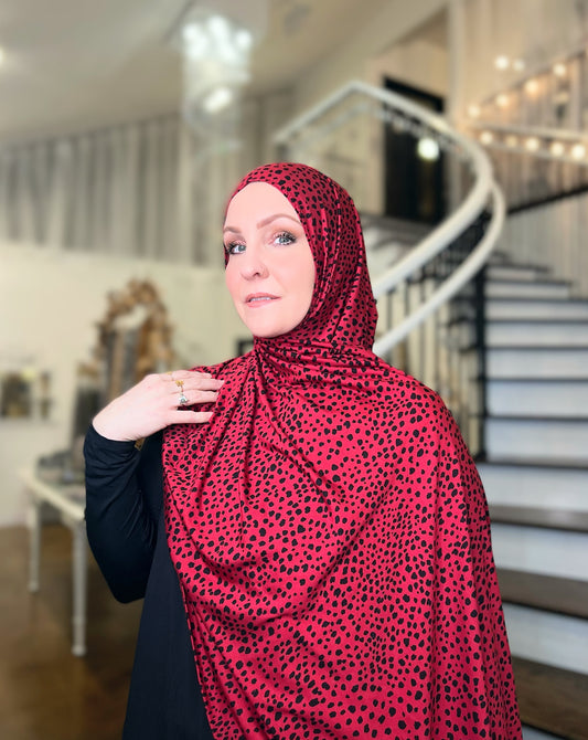 Printed Jersey Hijab: Roja Roaring