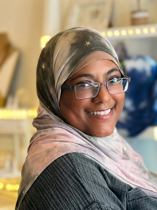 Tie Dye Jersey Hijab: Starry Nights