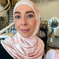 Tie Dye Jersey Hijab: Pale Pink
