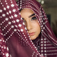 Georgette Chiffon Hijab: Sangria Plaid