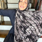 Tie Dye Jersey Hijab: Spicy Black Chai