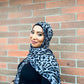 Crinkle Chiffon Hijab: Shadow Leopard