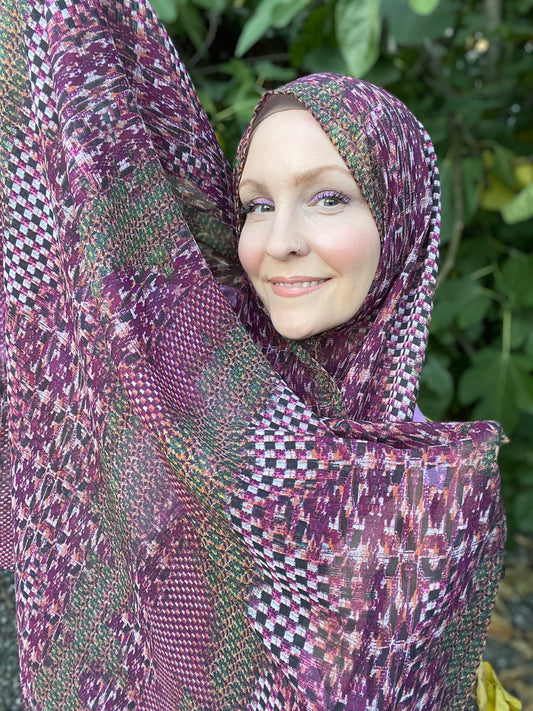 Limited Edition Chiffon Hijab: Fall Labyrinth