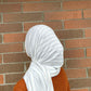 Woven Jersey Hijab: Snow White