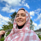 Chiffon Hijab: Blushed Checkers