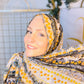 Limited Edition Woven Chiffon Hijab: Geometric Floral Fall
