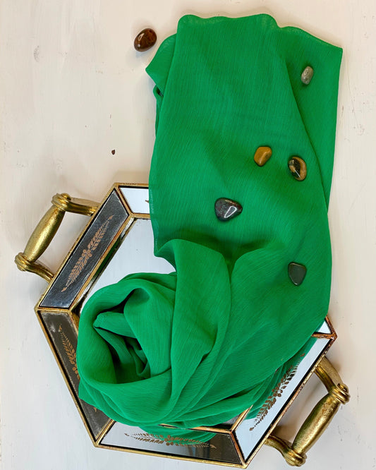 Crinkle Chiffon Hijab: Verde