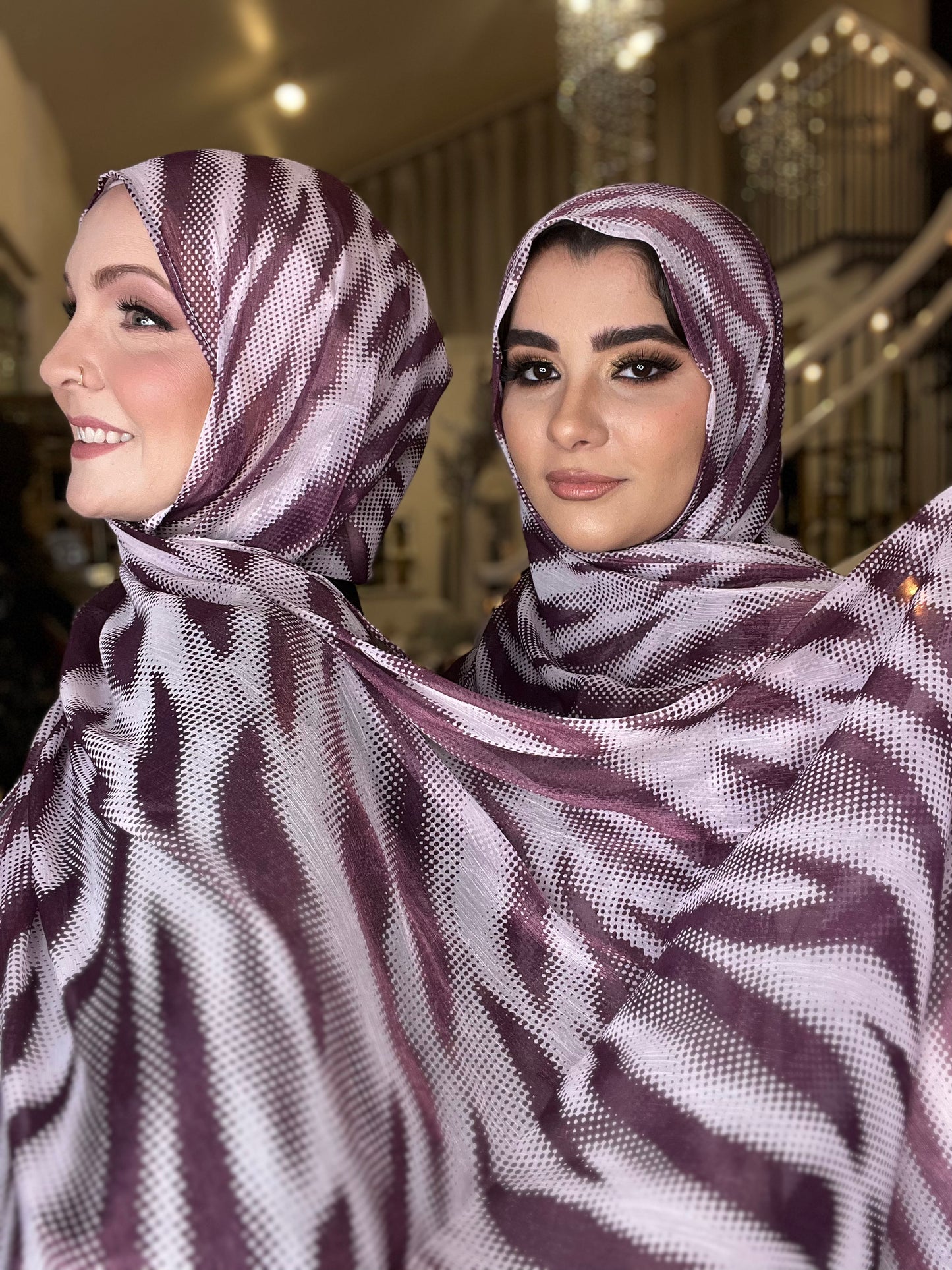 Crinkle Chiffon Hijab: Shimmer Purple