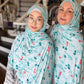 Printed Jersey Hijab: Sea Glass Island Surfer