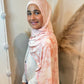 Tie Dye Jersey Hijab: Pale Pink