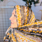 Limited Edition Woven Chiffon Hijab: Geometric Floral Fall