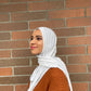 Woven Jersey Hijab: Snow White