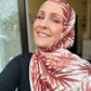 Printed Jersey Hijab: Rustic Peachy Palms