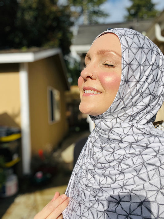 Printed Jersey Hijab: NYC Ice Queen