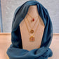 Crinkle Chiffon Hijab: Peacock