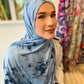 Tie Dye Jersey Hijab: Deep Ocean