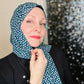 Limited Edition Crepe Chiffon Hijab: Mint Green Triangle Kaleidoscope