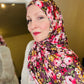 Printed Jersey Hijab: Aisha's Muted Plum Floral
