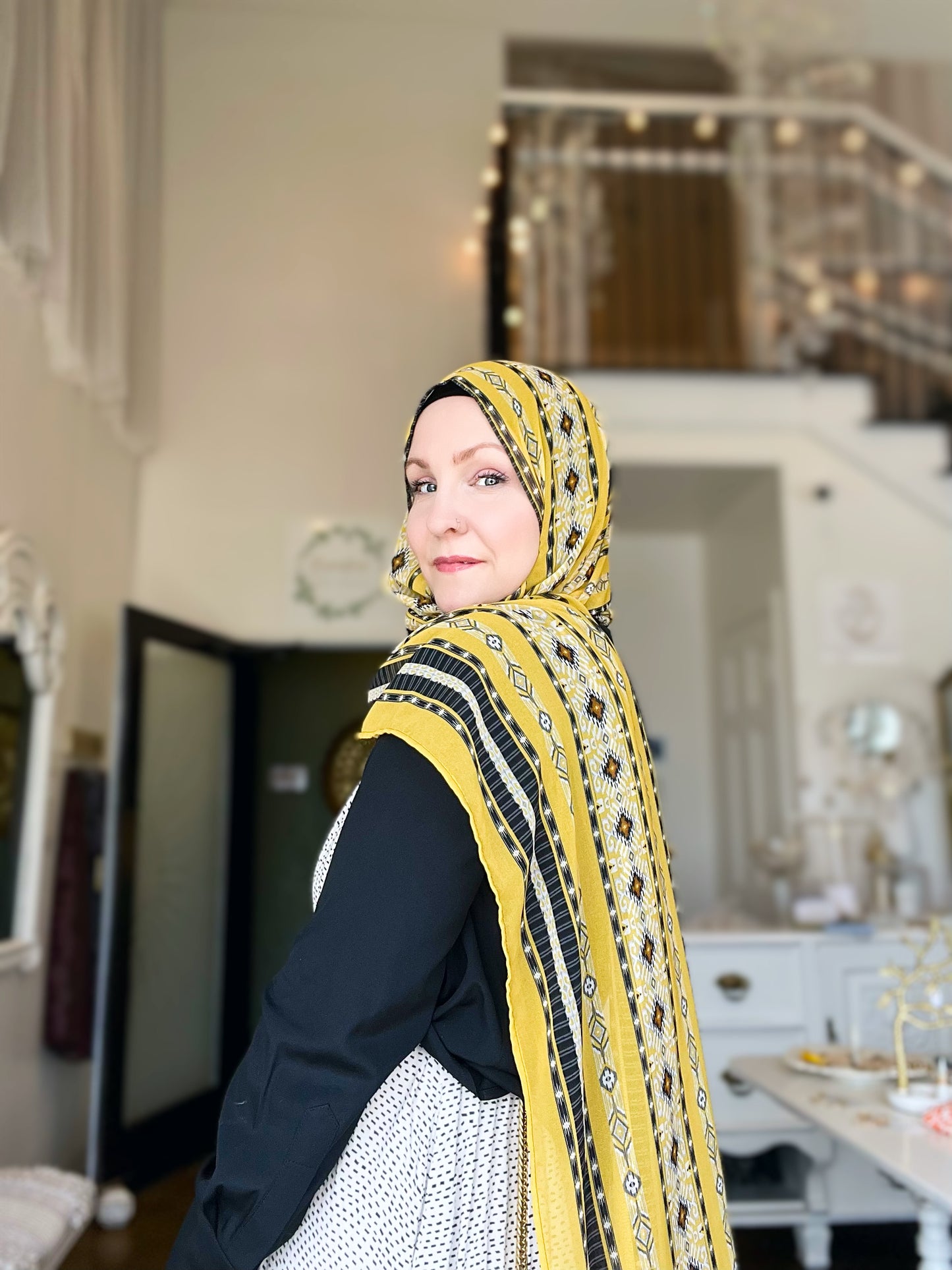 Crepe Chiffon Hijab: Italian Tuscan Harvest