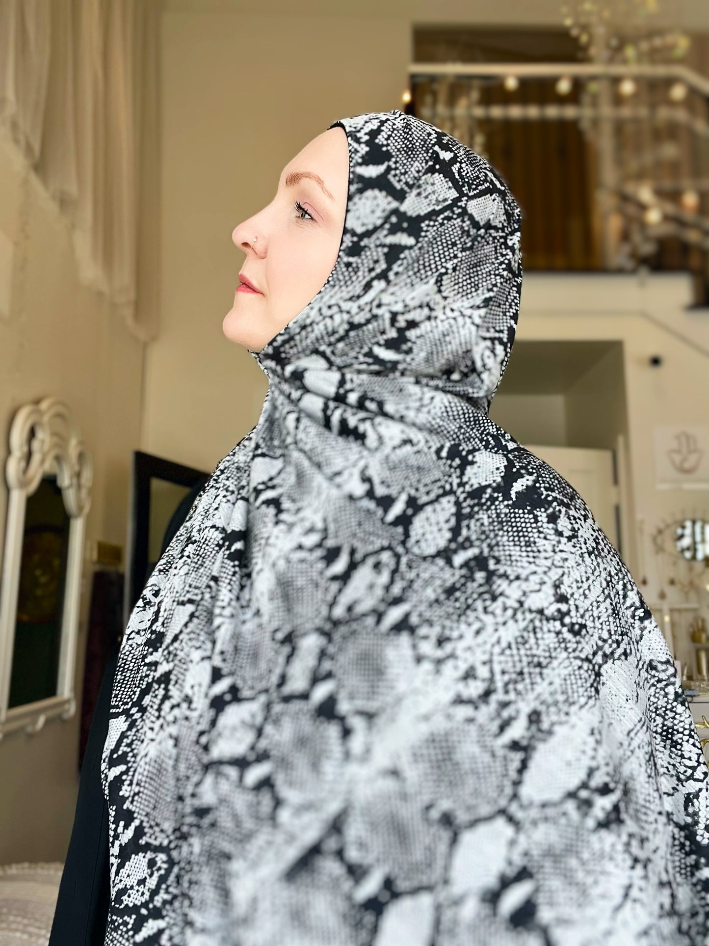Printed Jersey Hijab: Poison Viper