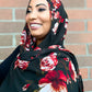 Limited Edition Chiffon Hijab: Moody Roses