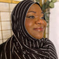 Printed Jersey Hijab: "DKNY" Print Logo