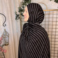 Printed Jersey Hijab: "DKNY" Print Logo