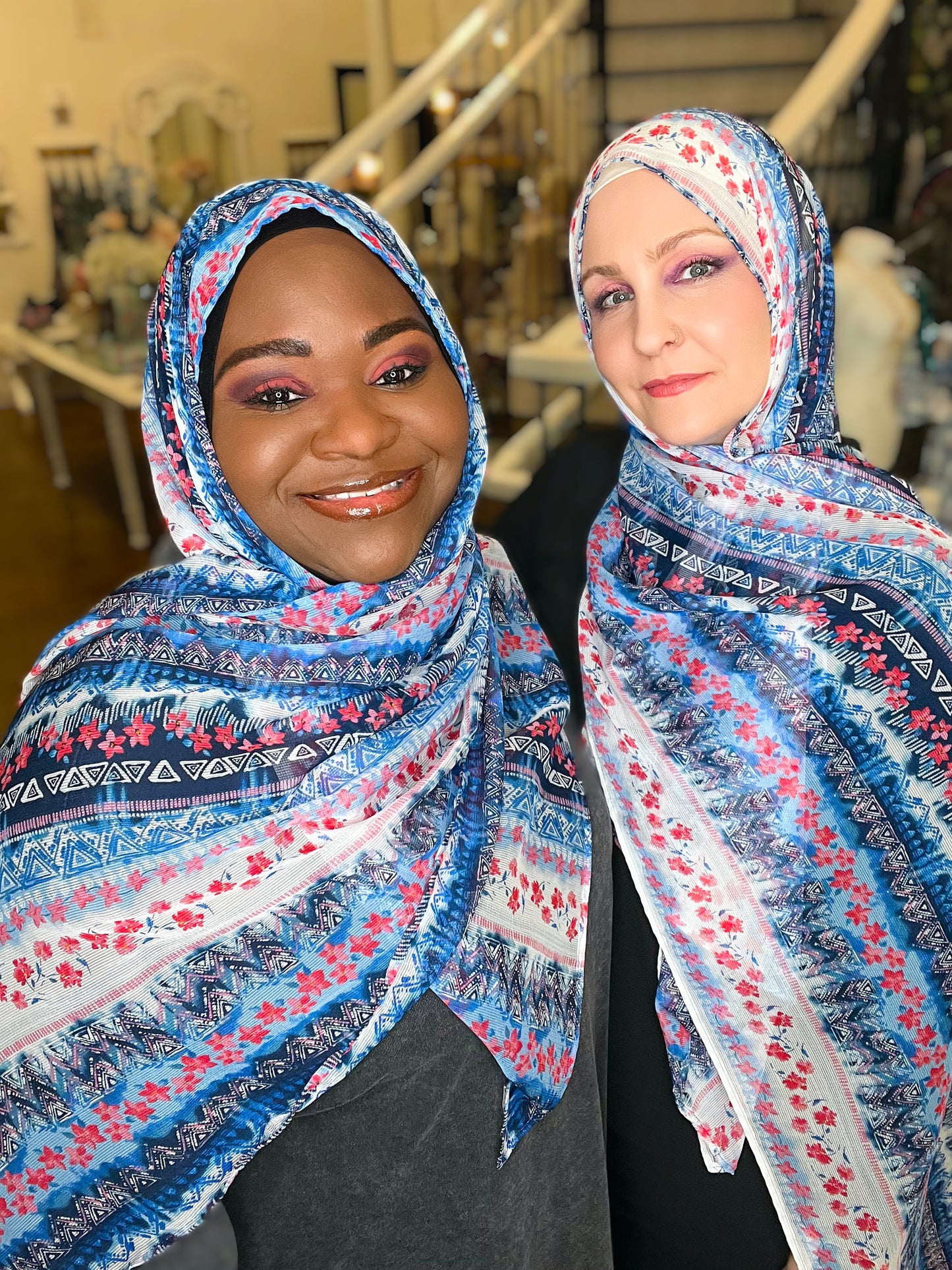 Limited Edition Woven Chiffon Hijab: Seaside Dawn