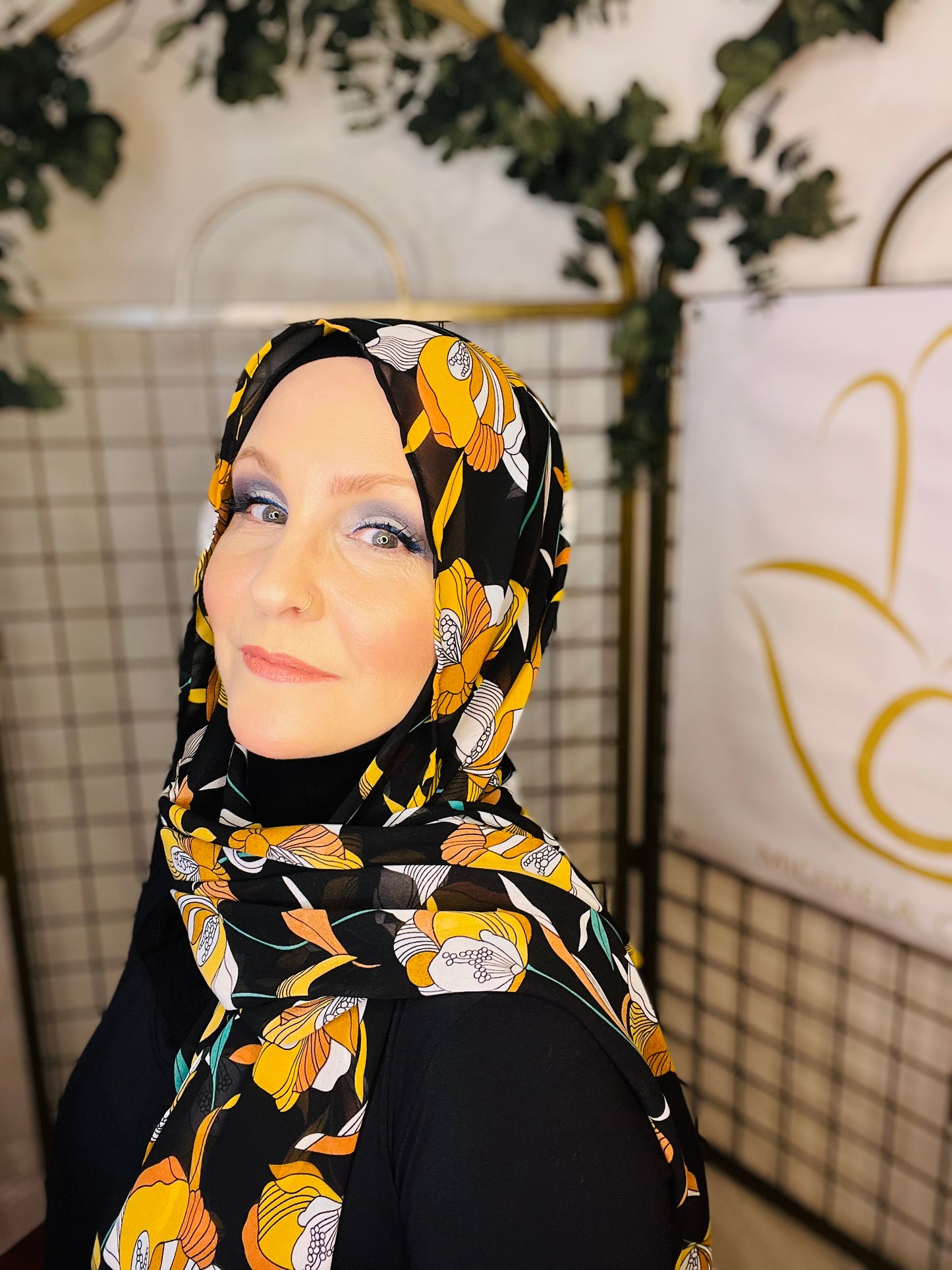 Limited Edition Chiffon Hijab: Irresistible Irises