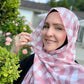 Chiffon Hijab: Blushed Checkers