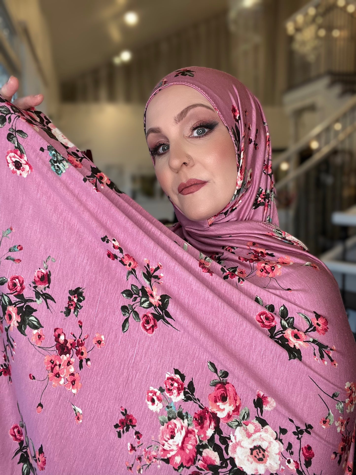 Printed Jersey Hijab: Sabratah Garden