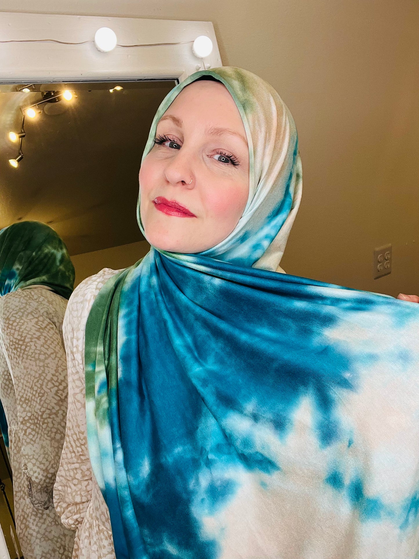 Tie Dye Jersey Hijab: St. Lucia