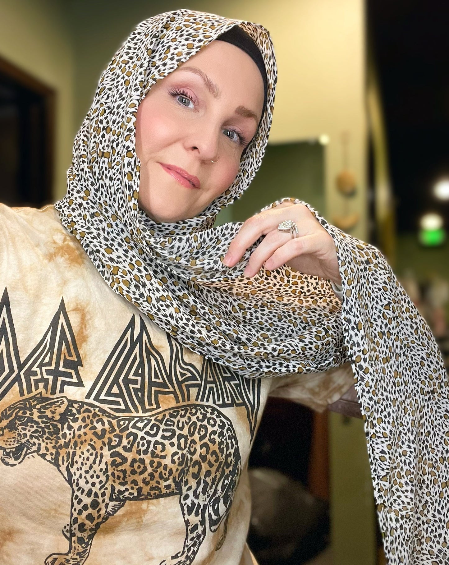 Chiffon Hijab: Def Leopard