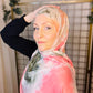 Tie Dye Jersey Hijab: Watermelon Mojito