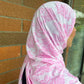 Printed Jersey Hijab: Pink Roses