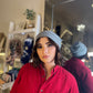The Zahra Beanie: Heather Grey Stripes