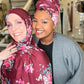 Printed Jersey Hijab: Burgundy Bouquet
