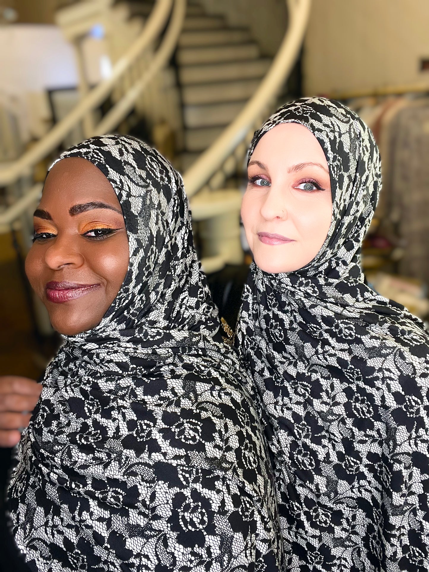 Printed Jersey Hijab: Senorita Lace