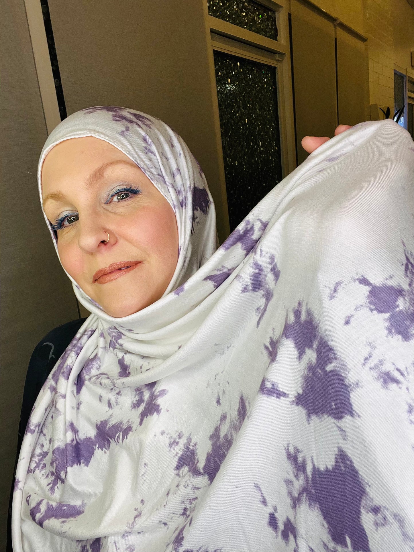 Jersey Hijab: Lavender Spray Paint