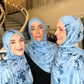 Tie Dye Jersey Hijab: Deep Ocean